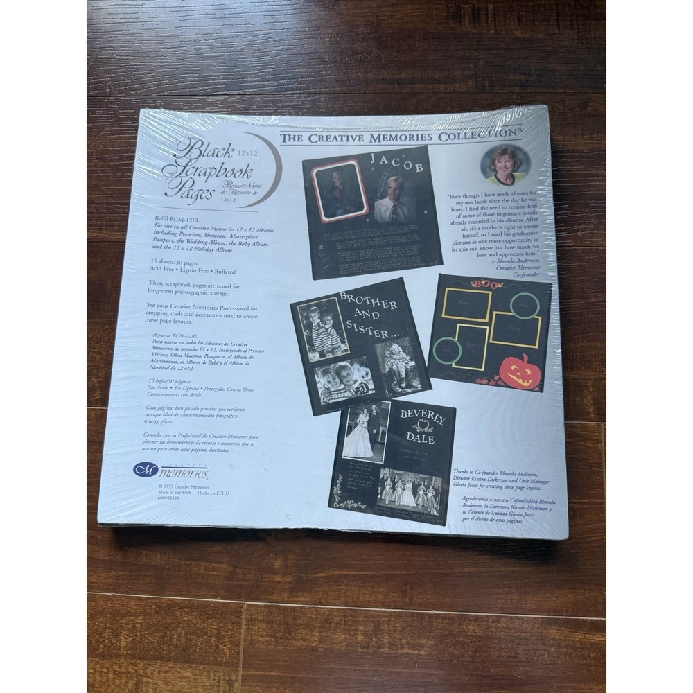 Creative Memories 12x12 Black Scrapbook Pages RCM-12BL 15 Sheets/30 Pages - NEW